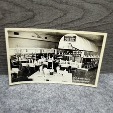 Vintage RPPC Pic-A-Rib Cafe Globe Arizona Wagon Booths 1938 Diner Postcard picture