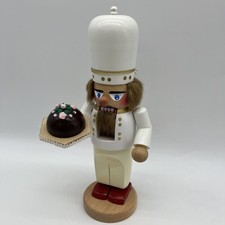 Steinbach Nutcracker Christmas Baker Chef Cook Chocolate Cake Wood Germany 13