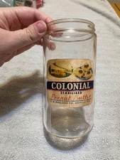 VTG Colonial Peanut Butter Glass Jar No Lid  Nashville, TN As Seen picture