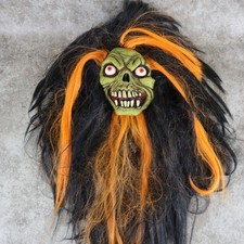 VTG Paper Magic Group Halloween Mask Monster Zombie Shrunken Head Hair Scary picture