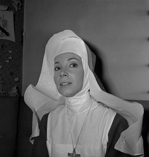 France Andrea Parisy French actress on shooting of La Grande Vadro- Old Photo picture