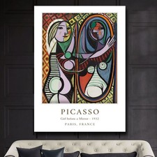 Picasso Wall Art Print Girl Before a Mirror Extra Large 66x44 New picture