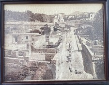 Antique Pompeii Italy Photograph Albumen Print Napoli Ruins 4145 Framed picture