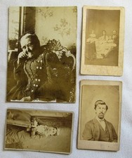 4 CDV Carte De Visite Cabinet Card Antique Photo Photographs Pennsylvania Ohio picture