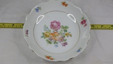 Rare Antique Schwarzenhammer Bavaria Serving Dish Floral Gold Trim 1910-1923 picture