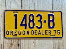 1975 Oregon Dealer License Plate picture