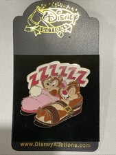 Rare Disney Auctions Pin - Chip & Dale In Shoes Sleeping Limited Edition 500 picture