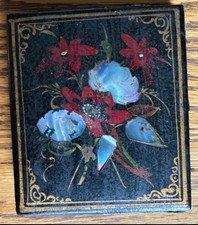 Antique Ambrotype Photo – Mother Father Baby – Mother-of-Pearl Case c.1860s picture