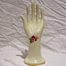 Formalities by Baum Bros Ceramic Hand Ring Holder, Pink Rose Floral Design picture