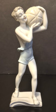 Rare Art Deco Porcelain  Statue Haas & Czjzek Schlaggenwald Czechoslovakia picture