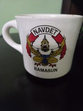 Rare Vintage USN Ramasun Station Thailand Chief Mess Mug Military Supply Co picture