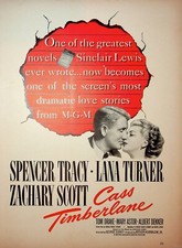 Original Cass Timberlane Movie Ad: Spencer Tracy; Sinclair Lewis Novel picture