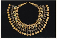 Ornament for the Neck of a Robe, Tillya Tepe, Tomb V --POSTCARD picture