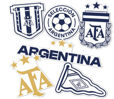 Argentine Football Association Sticker Decal Vinyl set of 6 stickers AFA Soccer picture