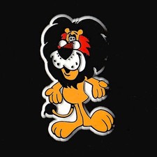 Hubert the Harris Bank Lion Vtg Rubber Fridge Magnet Advertising Food Chicago IL picture