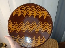 Vintage 1983 CN Foltz Pottery Redware Plate 9 1/4