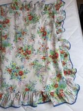 Vintage Wamsutta King Pillowcases Set of 4 Ruffled Edge Floral Scalloped Cottage picture