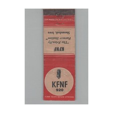 Matchbook Cover Radio Station KFNF Shenandoah IA picture
