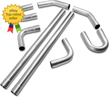 3 Inch Universal T304 Stainless Steel Exhaust Pipe Tubing Kit 16 Gauge Custom picture