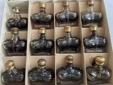 Vintage Prince Matchabelli Abano Perfumed Bath Oil Mini Crown Bottles (12) w/box picture