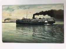 vintage 1908 city of Erie steamship divided back postcard picture