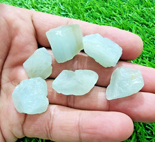 6Pcs Wonderful Aquamarine Gemstone Rough Lot 18-22MM Aquamarine Rough Stone Bulk picture