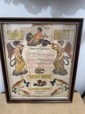 Antique Johann Ritter Taufschein Birth Certificate And Baptism 1814 picture