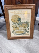 Framed Vintage 1926 Campbell's Vegetable Soup Print Ad Ladies Home Journal picture