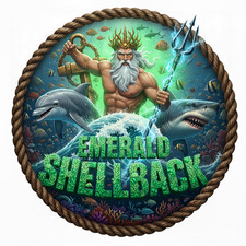 US Navy Emerald Shellback Decal - USN Sailor Gift - 4