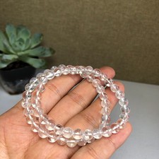 2Pcs Wholesal Natural white crystal bracelets Crystal ball sphere ball 6mm picture