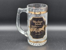 Vintage Culver 22k Embossed Gold Souvenir Handled Glass, Mackinac Island picture