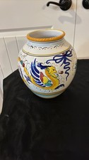 Williams-Sonoma Italian Majolica Dragon Motif Vase picture