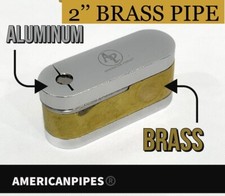 American Pipes™️ Foldable Brass Aluminum tobacco Monkey Pipe  Storage & Screens picture
