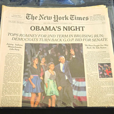 The New York Times Late Edition Wednesday November 7, 2012 - Obama’s Night picture