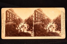 Stereoview The Grand Boulevard Paris France 1894 Bert Underwood Photo V23 picture