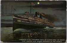 1911 Great Lakes Steamship Postcard 