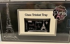 F.A.B  StarPoint l’amour Paris Glass Trinket Tray NEW IN BOX JEWELRY KEYS 🎁 picture