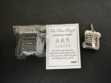 Ganz Three Angels Prayer Box Charms + Ten Commandments Christian Religious Lot picture