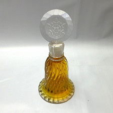 1980 Avon Crystal Snowflake Christmas Bell Topaze Cologne 3.75 oz Full Vintage picture