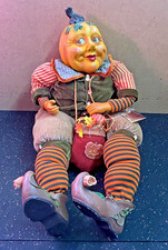 Vintage Rare Winward Pumpkin Head Very Large Steampunk Shelf Sitter 35