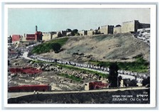 1955 Jerusalem Old City Wall Palestine Posted Vintage Photona Postcard picture