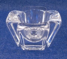 Orrefors Max Sweden Heavy Crystal Votive Candle Holder Cubist Anna Ehrner Design picture