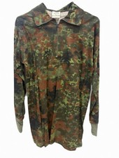 NOS Mil-Tec German Flecktarn Camo Zip Neck Shirt Size 6 Large L 100% Cotton NEW picture