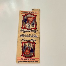 Nunnally's Candy Of The South 1035 Conn Ave NW Vintage Matchbook Cover TMB56-4 picture