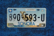 SONORA Mexico Graphic License Plate - Desert bighorn Sheep Goat Ram picture