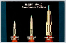 c1960s Project Apollo Three Launch Vehicles Saturn C-1 C-2 Postcard Lot of 100 picture