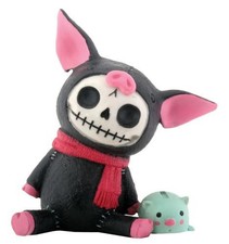 Furrybones Black Bacon Skeleton in Pig Costume Figurine 2.75 Inch Resin picture