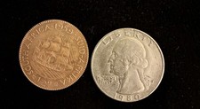 Expanded Shell + Copper Silver Quarter Magic Trick Gimmick Gaff Closeup Coin Htf picture