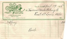 1915 GRIMM & GORLY FLORISTS Billhead - East St. Louis IL picture
