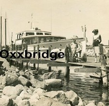 WOODEN YATCH STEREOVIEW Boat Cape Cod Luxy Cruiser Cabin Luxury Vintage Photo picture